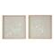 Set of 2 Brown Plastic Coastal Shadow Box, 20" x 20"